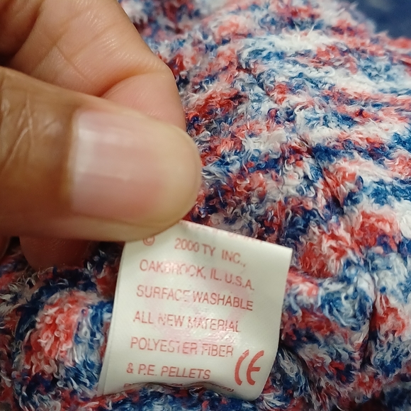 •2000 Ty Beanie Baby USA the Fourth of July Bear  Red ,White  and Blue Plush - Picture 5 of 9